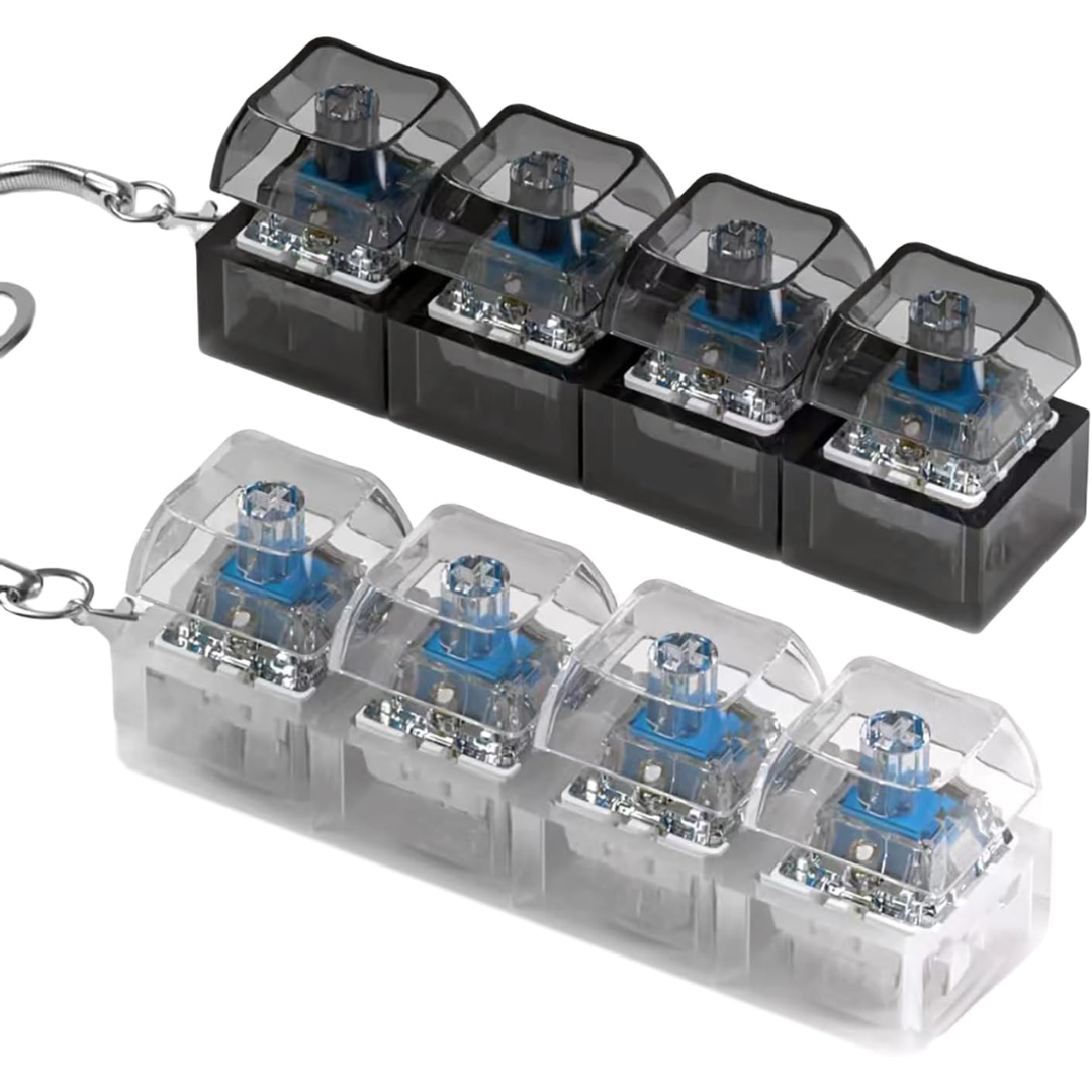 Llavero Keycap Antiestrés – Juguete de Descompresión con Teclas Mecánicas